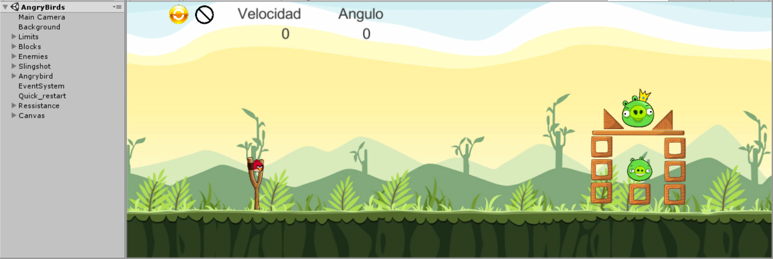 Aplicación interactiva estilo “Angry Birds”
